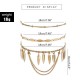 Bohemian Multi-layer Gold Bracelet Set Arrow Tassel Pendant Chain Charm Bracelet for Women