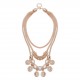 Bohemian Multilayer Gold Artificial Pearl Hollow Ball Unique Style Necklace Party Gift for Women