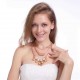 Bohemian Multilayer Gold Artificial Pearl Hollow Ball Unique Style Necklace Party Gift for Women