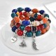 Bohemian Multilayer Tassel Beaded Bracelet Ethnic Wings Elephant Heart Colorful Pendant Bracelet