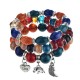 Bohemian Multilayer Tassel Beaded Bracelet Ethnic Wings Elephant Heart Colorful Pendant Bracelet