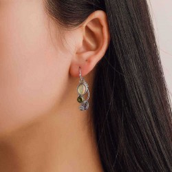 Bohemian Rotating Crystal Earring Long Style Rhinestone Ear Drop Earring For Women Jewelry