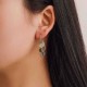 Bohemian Rotating Crystal Earring Long Style Rhinestone Ear Drop Earring For Women Jewelry