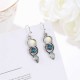 Bohemian Rotating Crystal Earring Long Style Rhinestone Ear Drop Earring For Women Jewelry