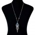 Bohemian Tassel Beaded Long Necklace Crystal Flower Pendant Women's Jewelry