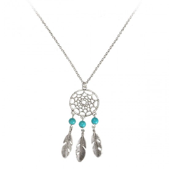 Bohemian Tassel Feather Wing  Long Chain Necklace