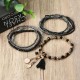 Bohemian Tassel Flower Leaf Pendant Multilayer Beads Bracelets for Women