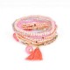 Bohemian Tassel Pendant Multilayer Colorful Bead Bracelet Jewelry for Women