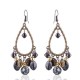 Bohemian Tassels Drop Earrings Long Style Turquoise Earring Retro Women Ear Drop