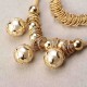 Bohemian Trendy Gold Artificial Pearl Hollow Figure Alloy Shining Necklace Party Gift for Women