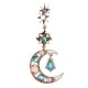 Bohemian Trendy Star Sun Moon Rhinestone Crystal Stellar Ear Drop Earring for Women Jewelry