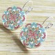 Bohemian Vintage Ear Drop Copper Colorful Flower Earrings