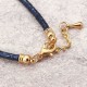 Bohemian Women Bracelet Gold Plated Coin Charm with Colorful Glass Bead Leather Bangle Chain