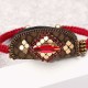 Bohemian Women Bracelet Wallet Handbag Charm Gold Plated Red Thread Woven Bangle Boho Jewelry Gift