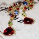 Bohemian Women Green Red Rhinestone Earring Wings Charm Drop Pendant Piercing Earrings Jewelry