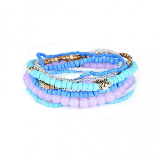 Bohemian Women's Colorful Multilayer Adjustable Beads Bracelets Best Gift for Girl