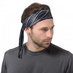COTEO Polyester Sports Sweat-Absorbent Headband Adjustable Quick-Drying Flexible Running Head Band