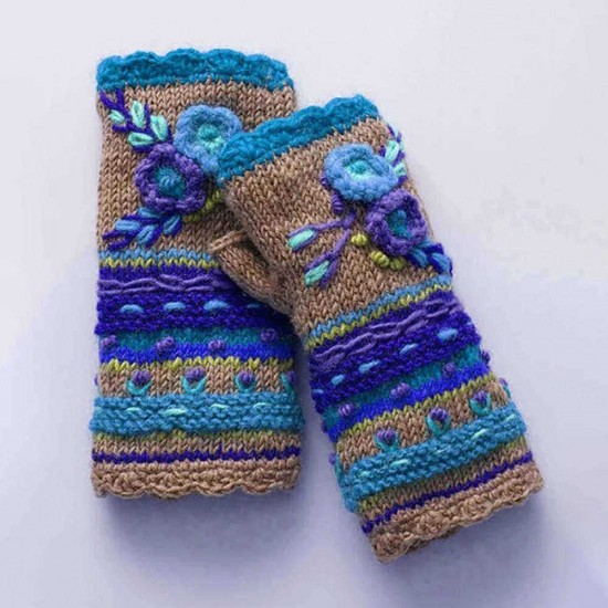 Casual Knit Gloves Handwarmers Women Glove