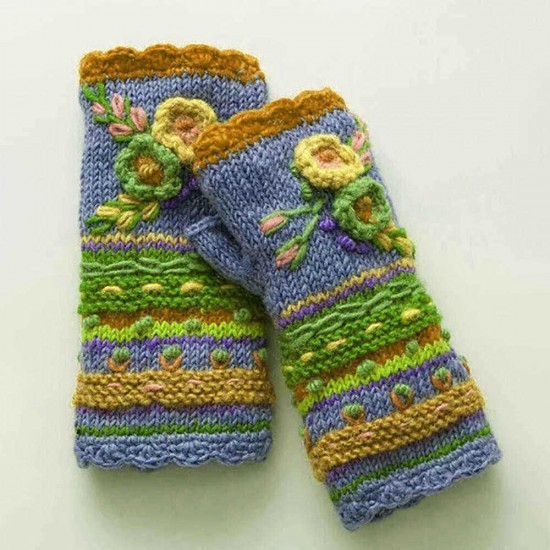 Casual Knit Gloves Handwarmers Women Glove