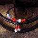 Chinese Handmade Ceramic Beads Rope Anklet Jewelry