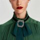 Choker Necklace Accessories Chiffon Bow Decorative Necklace Shirt Outside Collar for Women