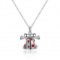 Christmas Bell Enamel Process Gift Party Necklaces