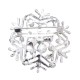 Christmas Gift Simple Pearl Rhinestone Multicolor Snowflake Brooches