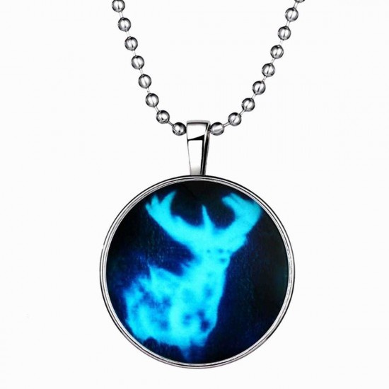 Christmas Santa Claus Trees Gift Luminous Necklace Noctilucent Chain