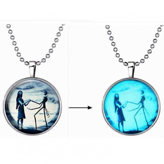 Christmas Santa Claus Trees Gift Luminous Necklace Noctilucent Chain