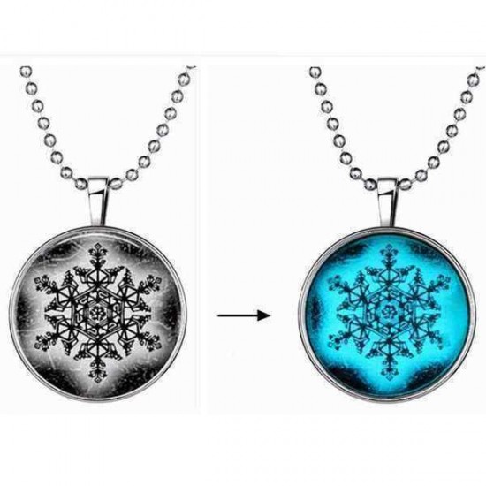 Christmas Santa Claus Trees Gift Luminous Necklace Noctilucent Chain