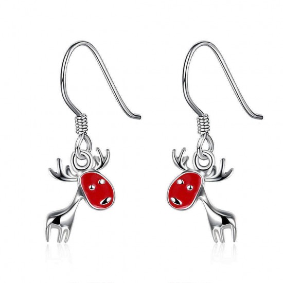 Christmas Tree Leaves Deer Delicate Gift Ear Drop Earrings