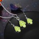 Christmas Tree Necklace Enamel Process Earrings Gift Party Jewelry Set