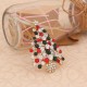 Christmas Tree Rhinestone Brooches Pins Christmas Gift