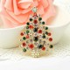 Christmas Tree Rhinestone Brooches Pins Christmas Gift