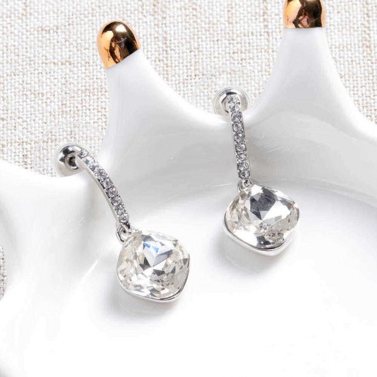 Classic Crystal Drop Earring Elegant Dazzling Rhinestone Women's Earrings Best Gift