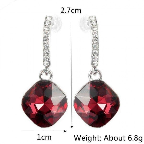 Classic Crystal Drop Earring Elegant Dazzling Rhinestone Women's Earrings Best Gift