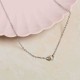 Classic Heart Pendant Necklace Silver Gold Heart to Heart Bridal Wedding Necklace for Women