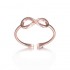 Classic Infinity Knot Ring Rose Gold Silver Ring Simple Casual Wear Fashion Open Ring for Women