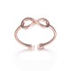 Classic Infinity Knot Ring Rose Gold Silver Ring Simple Casual Wear Fashion Open Ring for Women