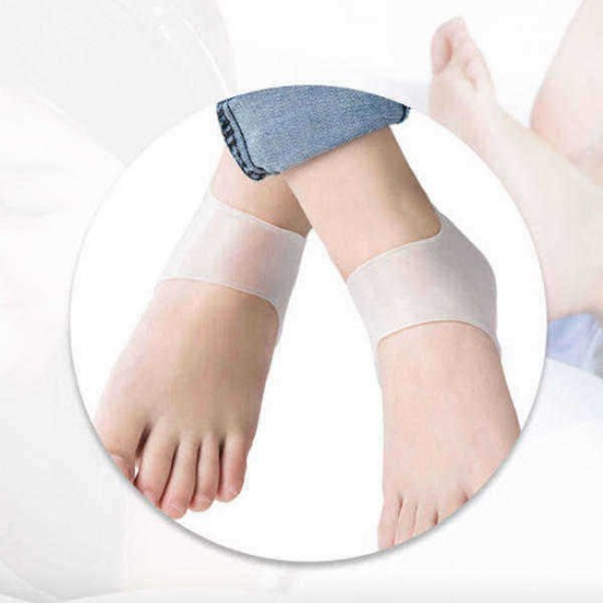 Compression Heel Sleeves Socks Breathable Foot Ankle Pain Relief Cracked Heel