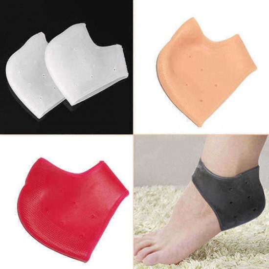 Compression Heel Sleeves Socks Breathable Foot Ankle Pain Relief Cracked Heel