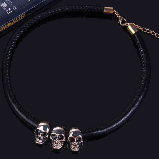 Creative Skull Alloy Collar Sweater Chain Collar Necklaces