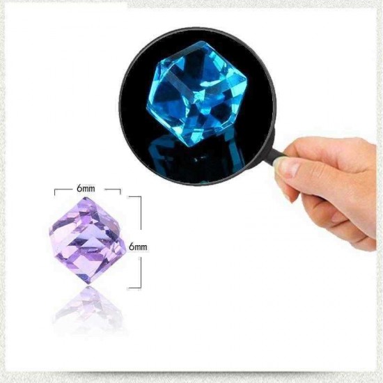 Creative Unisex Cubic Crystal Magnetic Clip Earring Fashion Magnet No Piercing Colorful Earrings