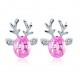 Crystal Deer Ear Stud Sweet Casual Party Earrings