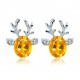 Crystal Deer Ear Stud Sweet Casual Party Earrings