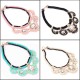 Crystal Flower Pendant Chunky Chain Statement Choker Necklacee