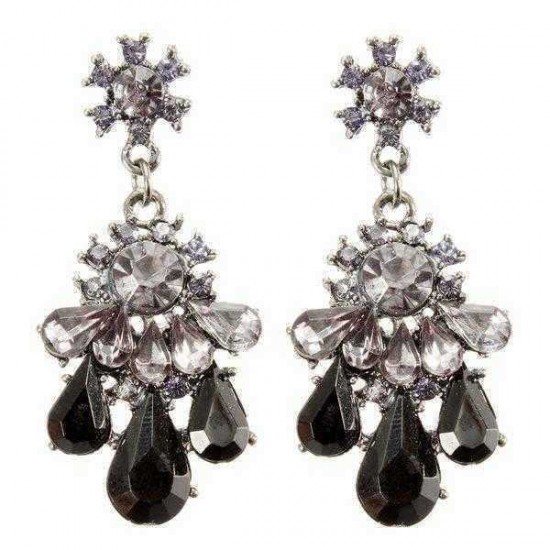 Crystal Rhinestone Resin Drop Dangle Earrings Women Jewelry