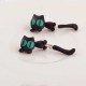 Cute Animal Black Cat Stud Little Kitty Soft Clay Drop Casual Earrings