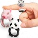 Cute Animal Cartoon Panda Dog Pig Tiger Parrot Finger Ring Jewelry for Men Women