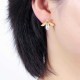 Cute Bees Ear Stud Luxury Gold Plated Gemstone Pearl Earring Jewelry for Women